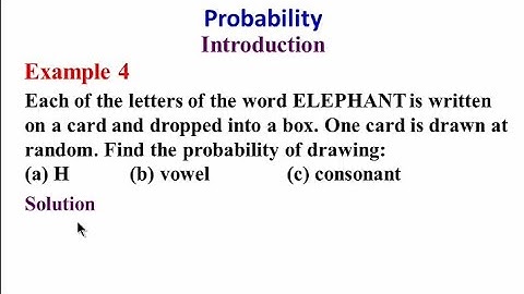 Probability Part 1: Introduction