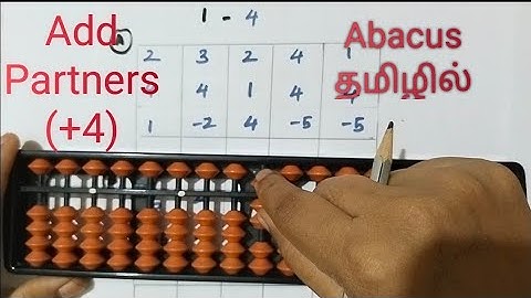 Add Partners (+4) in Abacus//Tamil//Abacus learning #abacusforbeginners //abacus level 1