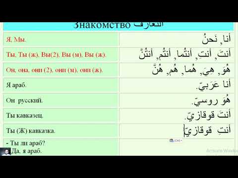 Арабский язык с носителем - 11 (1) - Знакомство التَّعارُف