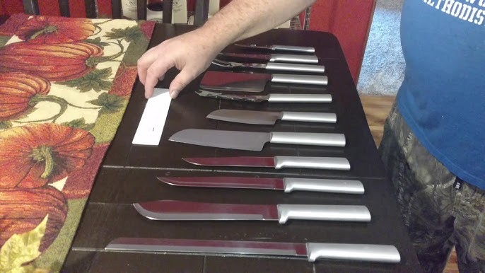 Rada Cutlery Oak Block 7 Pc Stainless Steel Kitchen Knife Set with Alu