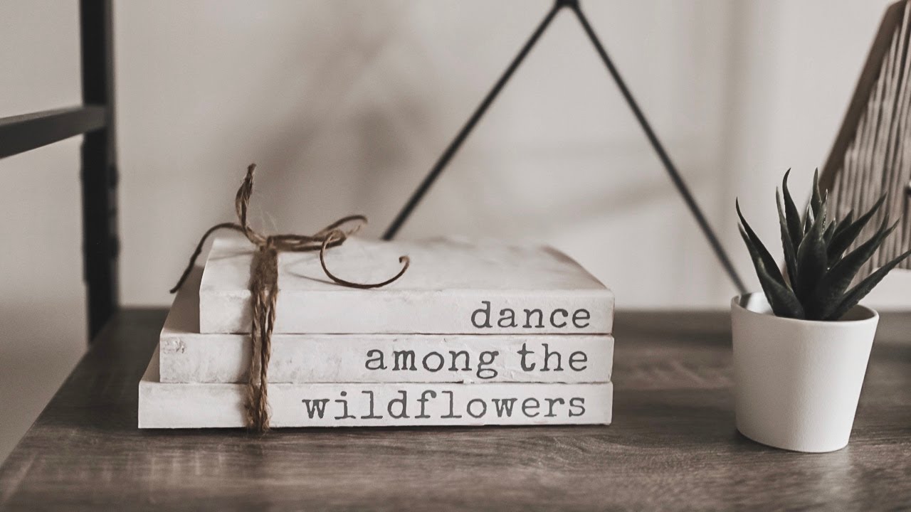 DIY DOLLAR TREE Farmhouse Stamped Books - YouTube