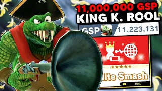 This is what an 11,000,000 GSP King K. Rool looks like in Elite Smash
