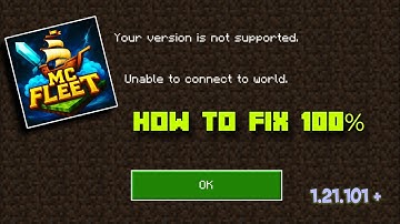How To Fix Your Version Not Supported Problem ! | Mcfleet Server| ft.@NotGamerFleet 