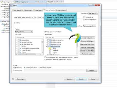 Papyrus Search by UML Profile Properties