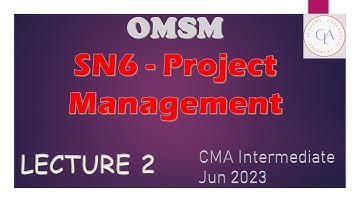 OMSM SN6 Project Management Jairam Iyer CMA Inter Jun 2023 Attempt Lec 2