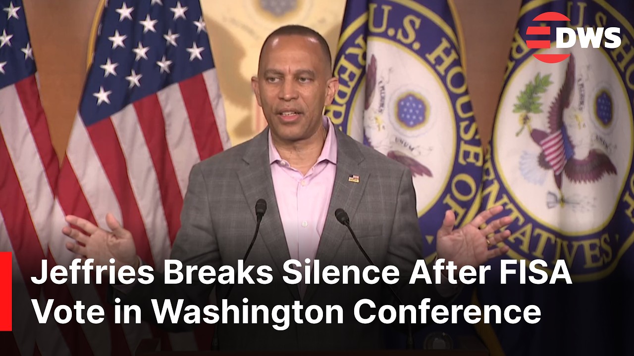 Democratic Leader Hakim Jeffries Speaks After FISA Vote in Washington ...