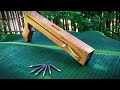 Slingshot rifle power |  Simple and powerful |  The wooden slingshot shot the nails | DIY