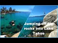 Jumping off big rocks into Lake Tahoe!!! @surefirea.s.3472