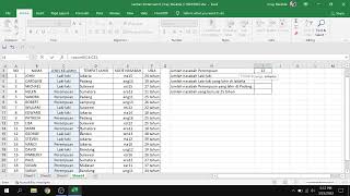 Contoh Latihan Soal Fungsi COUNTIF COUNTIFS pada Ms. Excel Contoh Latihan Soal Fungsi COUNTIF COUNTIFS pada Ms. Excel