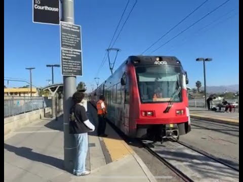 San Diego Trolley S70 4009 is now depart at El Cajon