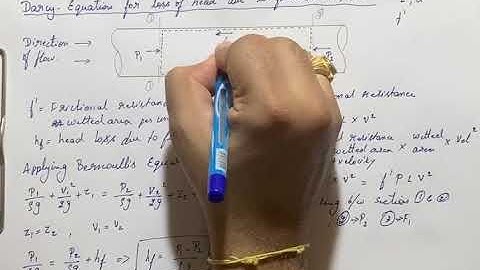 Laminar and turbulent flow - 11 Darcy equation
