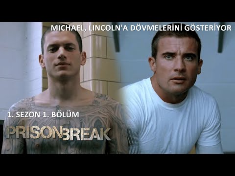 Prison Break 1x01 - Michael, Lincoln'a Dövmelerini Gösteriyor