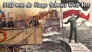 Stolz weht die Flagge Schwarz Weiß Rot [German naval song][+English translation]