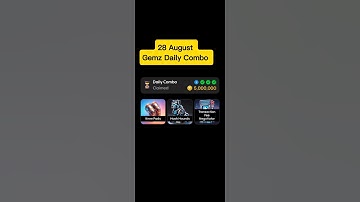 28 Aug Gemz Daily Combo| Gemz today combo 28 Aug | #gemz #gemzcombo #gemzcoin