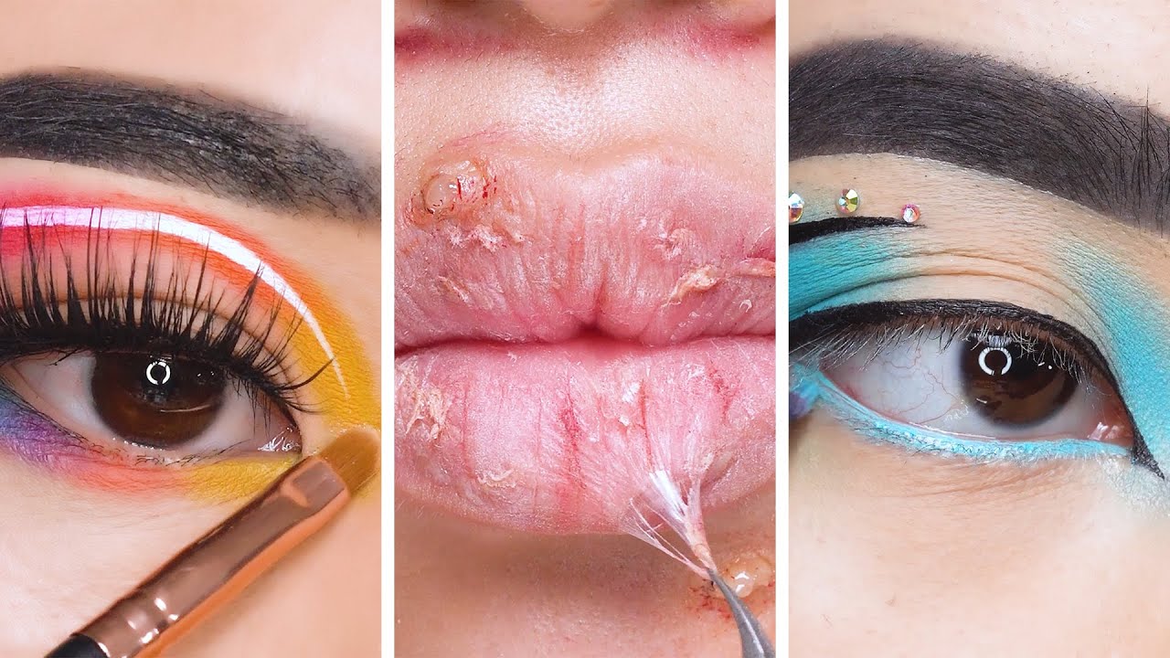 #300 아름다운 메이크업 튜토리얼 편집 💖 트렌드 아이 💖 립 메이크업 아이디어