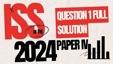 Indian Statistical Service ISS 2024 Paper IV Full Solution with Explanation | Q1 A , Q1 B, Q1 C