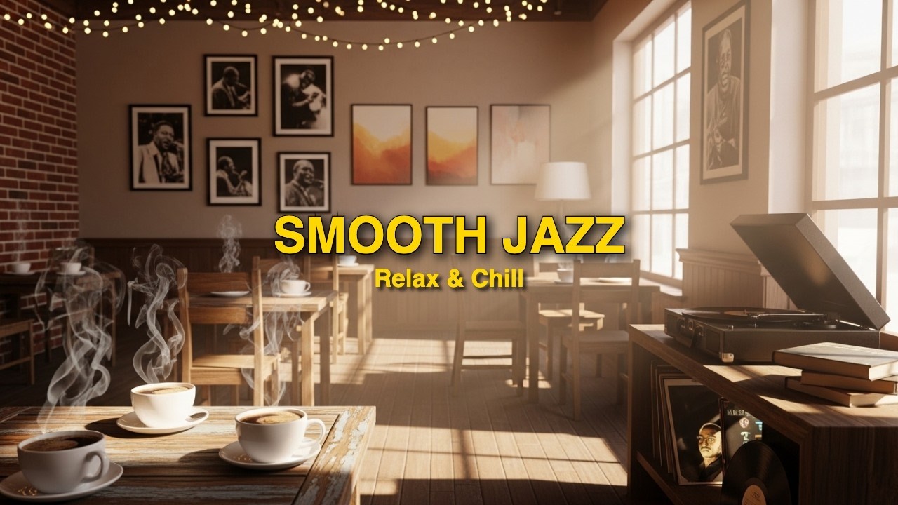 Snowy Cafe Ambience ❄️ Smooth Jazz Music for Relax & Study