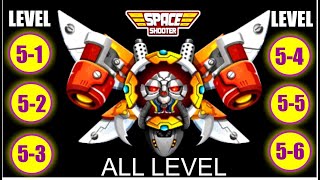 Space Shooter Level  ( 5-1 To 5-6 ) Galaxy Attack Earth Boss 5 | World Bosses