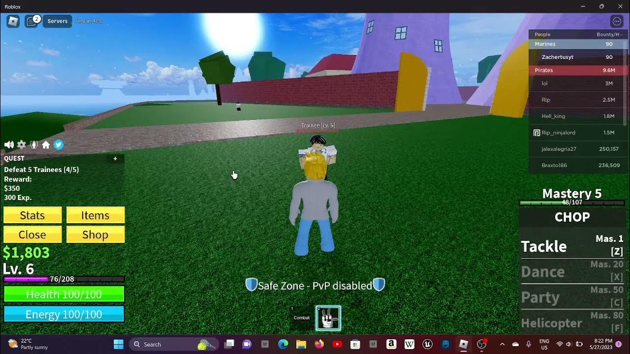 My tutorial how to play blox fruits! YouTube