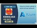 Day 06: Create a Subnet in Azure Virtual Network | MultiCloudSupport