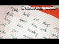Cursive handwriting  a to z words writing practisehandwriting tutorialcursive writing for kids