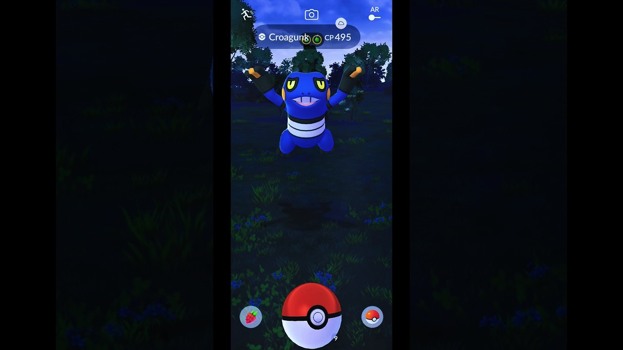 Tonight I Caught Croagunk in Pokemon GO | 