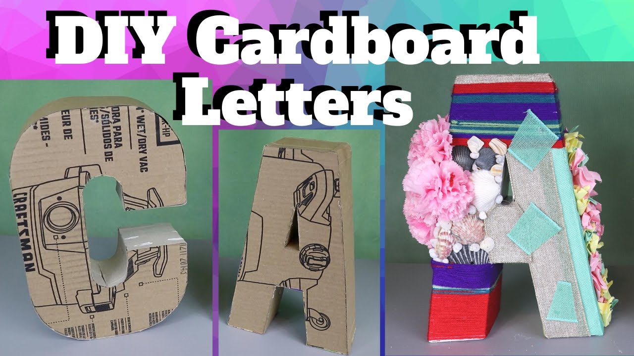 DIY Cardboard Letters  Easiest Method to make 3D Letters