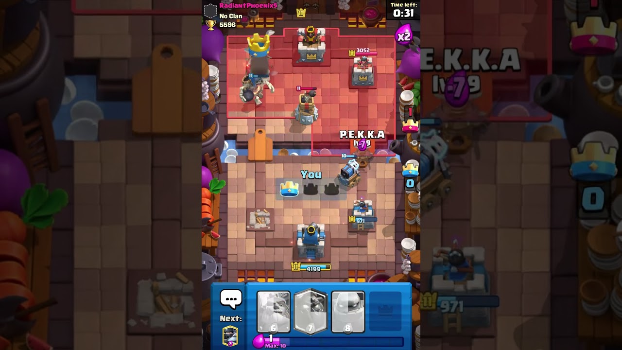 Playing clash royal with the highest elixer deck