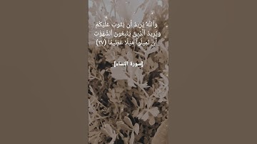 سورة النساء الآية ٢٦و٢٧و٢٨ بصوت الشيخ #ياسر_الدوسري