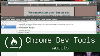 chrome dev tools: audits tab