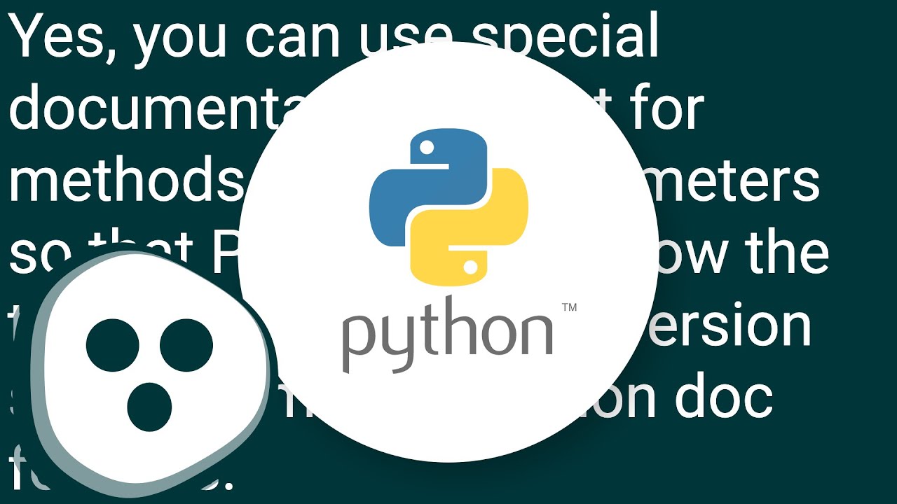 How can I tell PyCharm what type a parameter is expected to be? - YouTube
