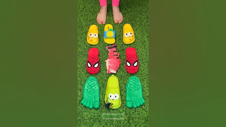 Super cool giant spider sandals 🐲🐠 fish slippers 😜☺️ #love #slippers #trending