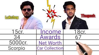Thugesh vs Lakshay Chaudhary Full Comparison | Income | Awards | Net Worth | Car | ect....