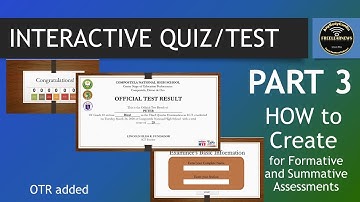 HOW to Create an Interactive Quiz/Test -PART 3