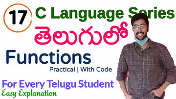 Functions with code in telugu | C language in telugu GATE CS | Practical in telugu | Vamsi Bhavani
