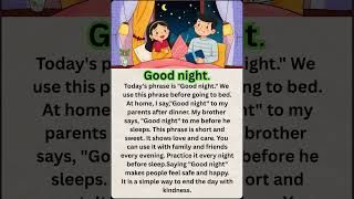 Good night | English Reading and Listening Practice #englishforbeginners #easyenglish