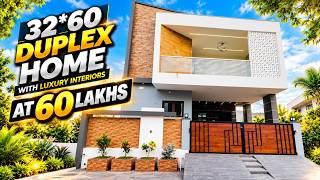 Luxury Elevation & Interiors | 32×60 Duplex House 🔥 Modern Home at ₹60 Lakhs | Raj The Builder #fyp