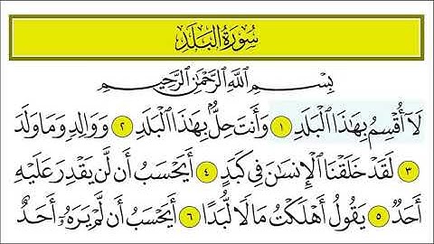 سورة البلد 1-3