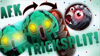 AGAR.IO LEGENDARY TRICKSPLIT BAIT // AFK TROLL SPLITRUN! AGAR.IO MONTAGE!