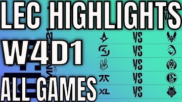 LEC Highlights ALL GAMES W4D1 Summer 2021