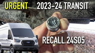 2023-2024 Ford Transit Safety Recall 24S05 - Rear Axle Pinion Bearing Lubrication Failure