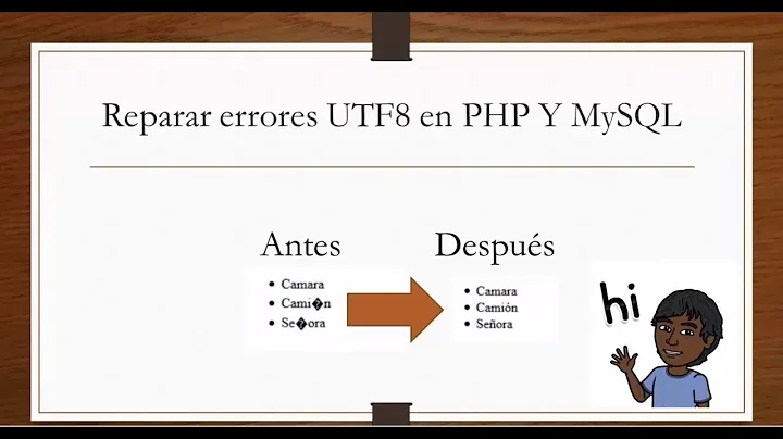 Reparar errores UTF8 en php y MySQL