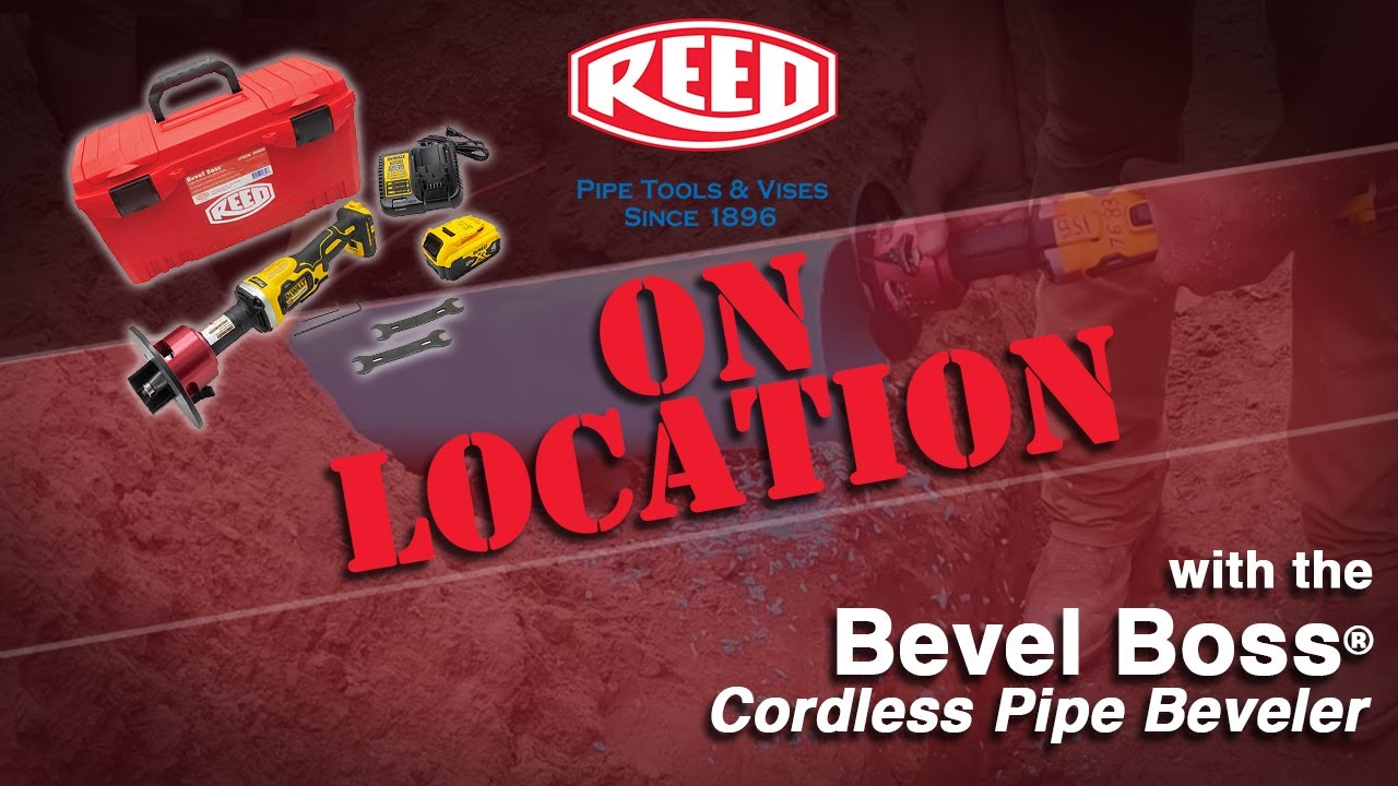 Аккумуляторные фаскосниматели Bevel Boss® для труб на месте установки — Reed Manufacturing