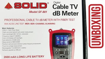 SOLID SF-801 Digital Cable TV dB Meter Unboxing | RF Meter with Optical Power Meter