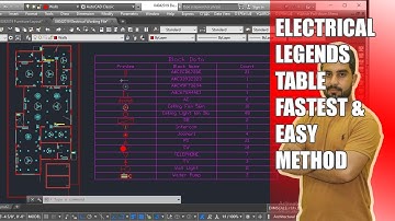 Create Electrical Legends Table In AutoCAD | Fastest & Easy Method