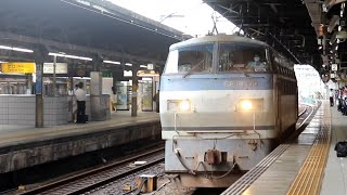 【FHD】東海道本線名古屋駅・国鉄EF66形110号機通過　2021-08-16