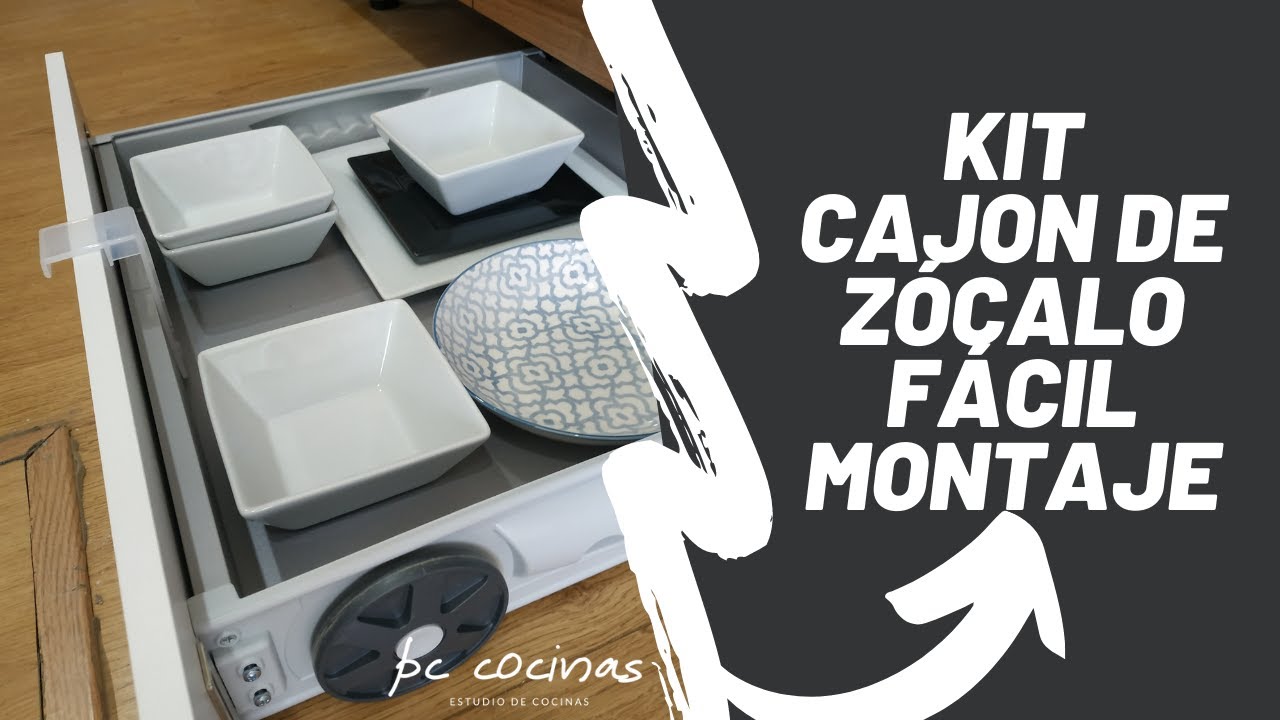 Kit de cajón para zócalo de cocina extraíble oculto sobre ruedas YouTube