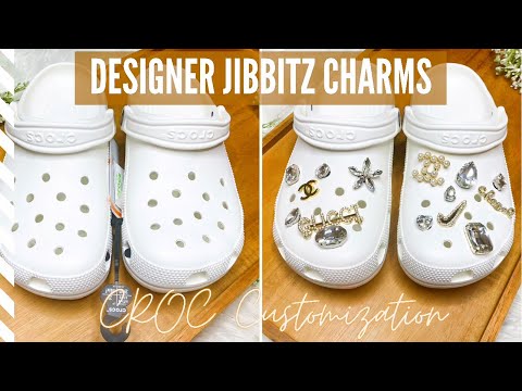 DIY JIBBITZ FOR CROCS  adding designer charms to CROCS 