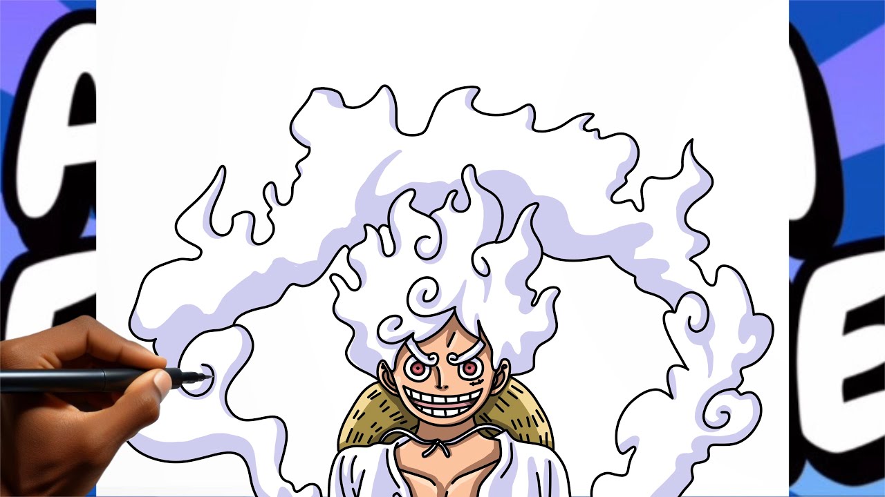 How to Draw Luffy Gear 5 Easy Step by step