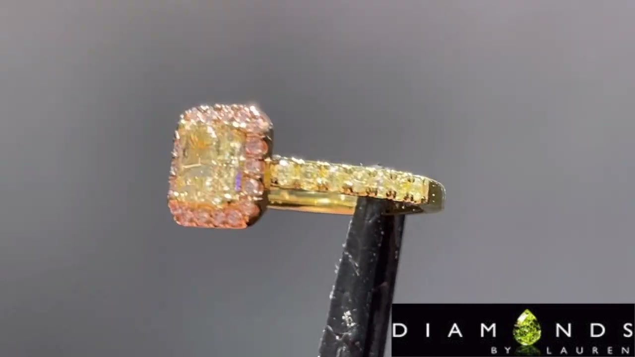 Natural “Pink Lemonade” diamond ring R5020